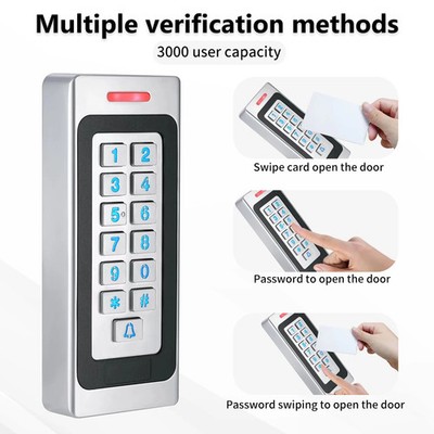 DC10-24V Access Control Keypad RFID Digicode Reader Metal Case and Keyboard IP67