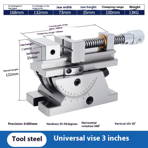 Grinder Precision Vise Screw 3-inch Sine Bevel Adjustable Angle Vise - 第 11/15 張圖片