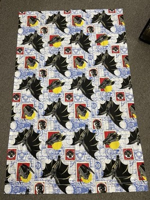 Vintage 1992 Batman Returns 2 Panel Curtains 63 X 39  W DC Comics Catwoman