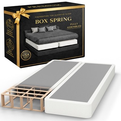 Continental Sleep 8''/4'' Split Fully Assembled Wood Box Spring for Mattress.