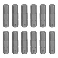 "12 StüCk Sechskant-Bit H6 1/4\" 25Mm S2 Stahl"