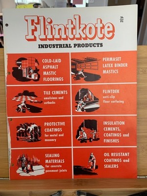 Flintkote New York 8pg Brochure 1956 Cement Coatings Sealing Permaset Insulation