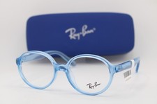 NEW RAY-BAN JUNIOR RB 1905F 3981 CLEAR BLUE AUTHENTIC W/CASE EYEGLASSES 46-15