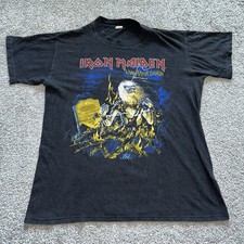 Vintage 80s Iron Maiden Live After Death Tour Tshirt Sz L Very Rare