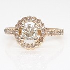 $3,900 Earth Mined .75ctw Diamond Round Solid 14K Yellow Gold Engagement Ring — photo 2