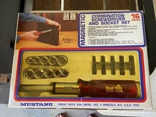 NOS Great Neck 16 Piece Magnetic Screwdriver & Socket Set