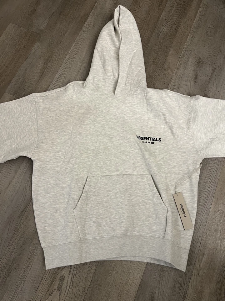 NEW Fear of God Essentials Light Oatmeal White Hoodie Size Large Authentic✅ - Image 2 of 4