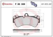 Bremsbelagsatz Vorne Brembo-System f&uuml;r Mercedes W463 VW Touareg Porsche 02-18