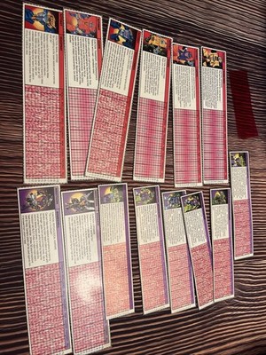 Lot Of 14 Vintage Transformers Character Box Parts Decoder Attributes