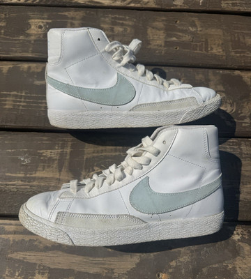 Nike Blazer Mid Size 6.5Y 8W White Gray Celestine Blue CZ7531-102 GS Gradeschool