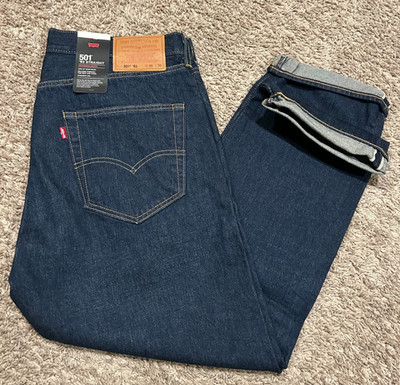 Levi's Premium 501 '93 Straight Selvedge Blue Jean 100% Cotton Sizes RT$148 0357