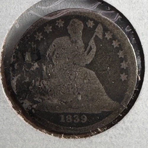 1839-O Seated Liberty Dime 90% Silver US Coin New Orleans No Stars Reverse