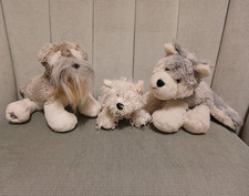 GANZ Webkinz Plush Lot of 3 Dogs Schnauzer Husky Terrier No Codes
