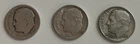 1952-S 1953 S 1958 Roosevelt Silver Dimes