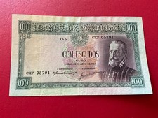 100 Portugal Escudos banknote dated 22/6/54
