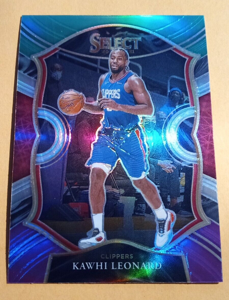 2020 Panini Select Kawhi Leonard #37 Green/White/Purple Prizm- Concourse Level