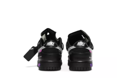 Nike Off-White x Dunk Low Lot 1 of 50 Black DM1602-001 Men's Size