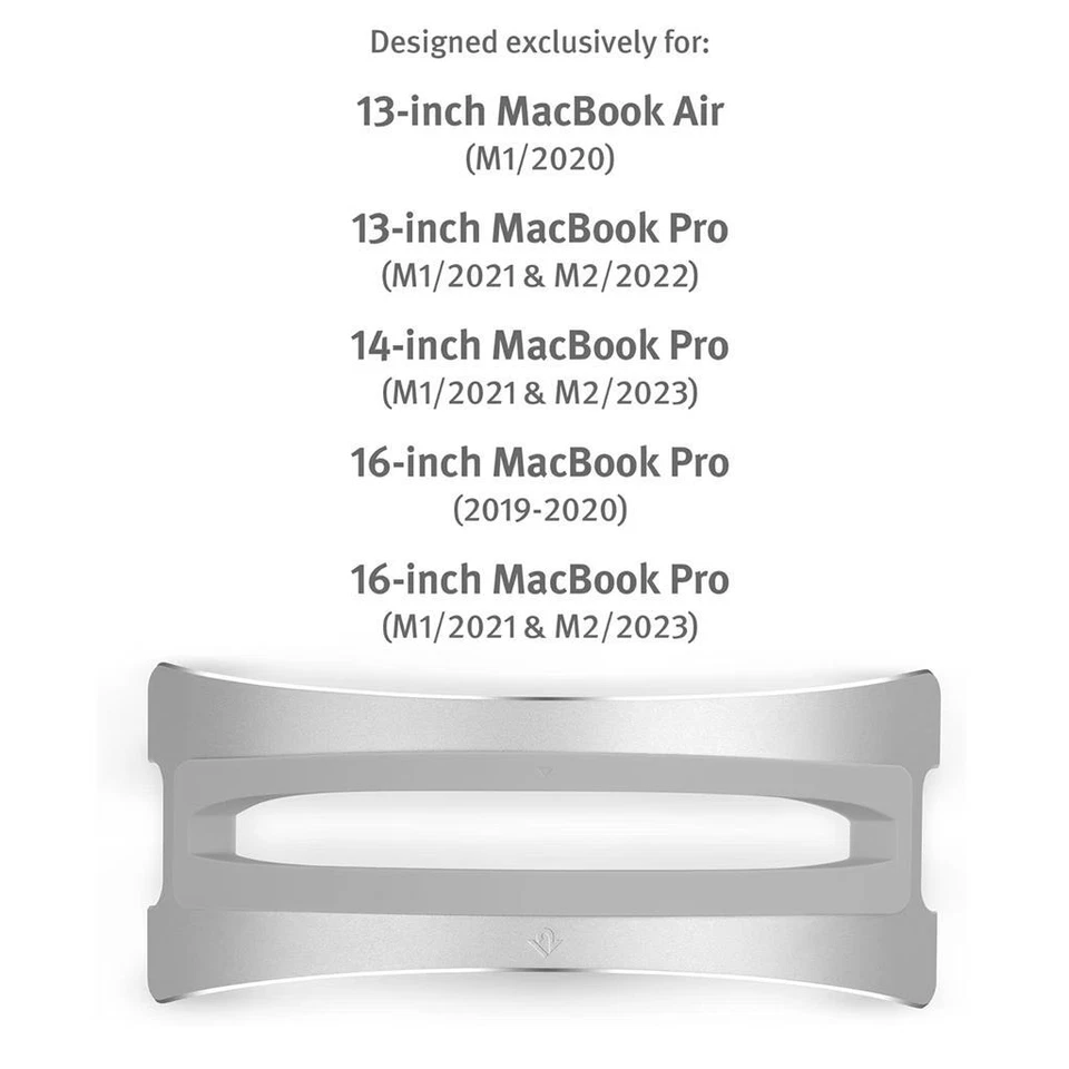 Twelve South BookArc Vertical Desktop Stand For 13" MacBook Laptop Silver 248220 - Image 3 of 4