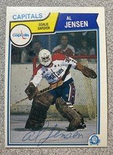 1983-84 O-Pee-Chee Al Jensen #373 Auto Rookie RC Autograph OPC Capitals 🥅🏒🔥
