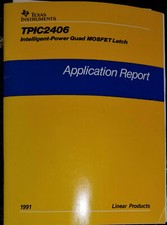 1991 Texas Instruments TPIC2406 Quad MOSFET Latch Data Sheet & Sample Card IC