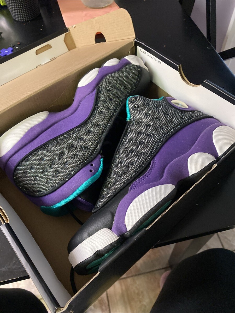 【新品未使用】AIR JORDAN 13 GS \"VIOLET TEAL\" Girls' Nike Air Jordan XIII 13 Black Atomic Teal Ultraviolet