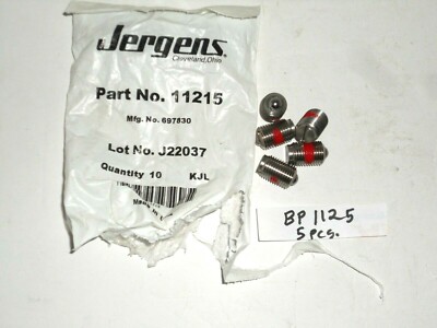 Jergens 10953: 2 Pezzi Di Pistoni A Molla In Acciaio Inox, Filetto M5 X 0.8, Testa A Fessura, Forza 0-2.5 Lbs. Nuovi USA.