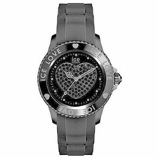 Ice Watch Unisex Ice Love Black Dial Black Silicone Watch 