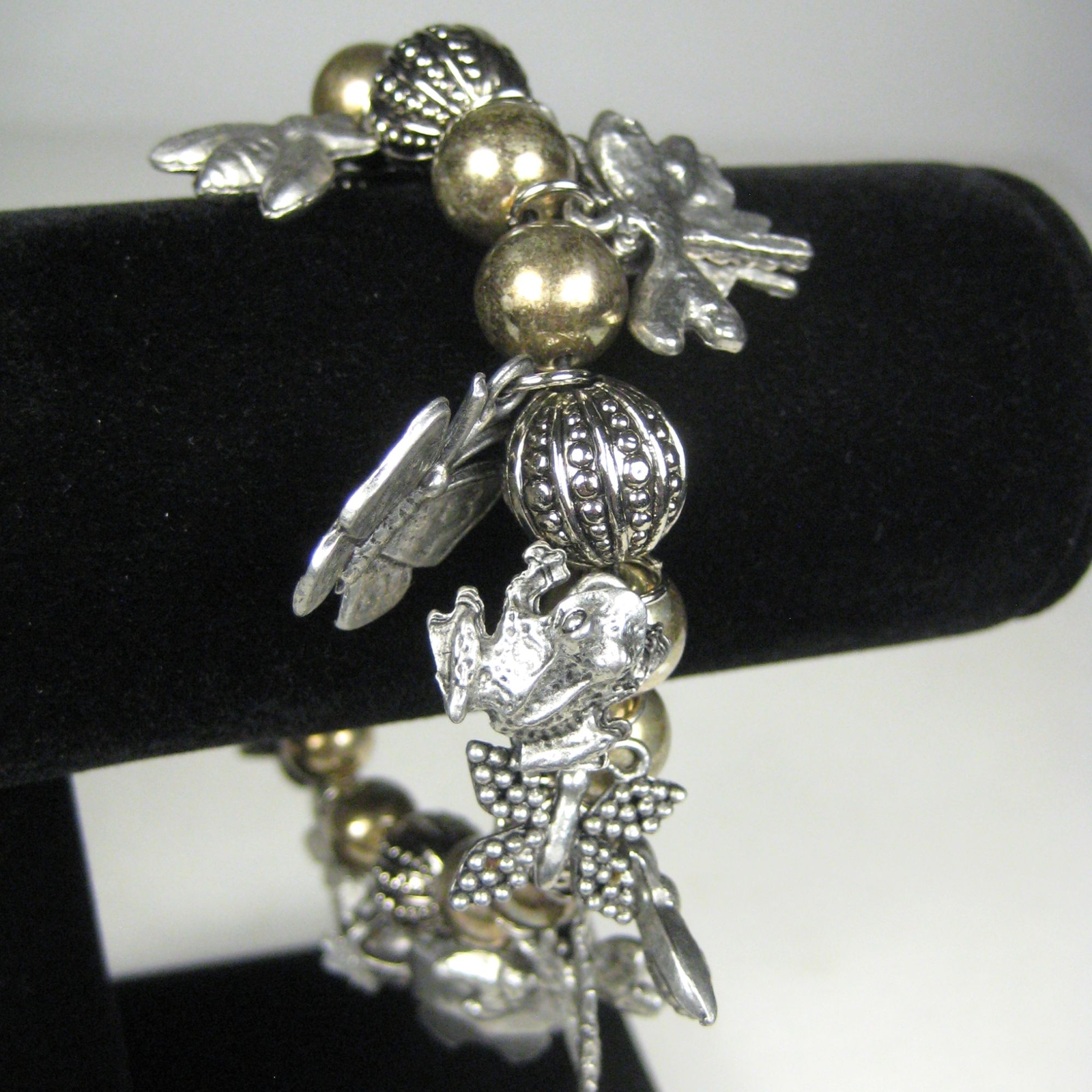 Dragonflies Stretch Statement Bracelet 10 Inch Si… - image 4