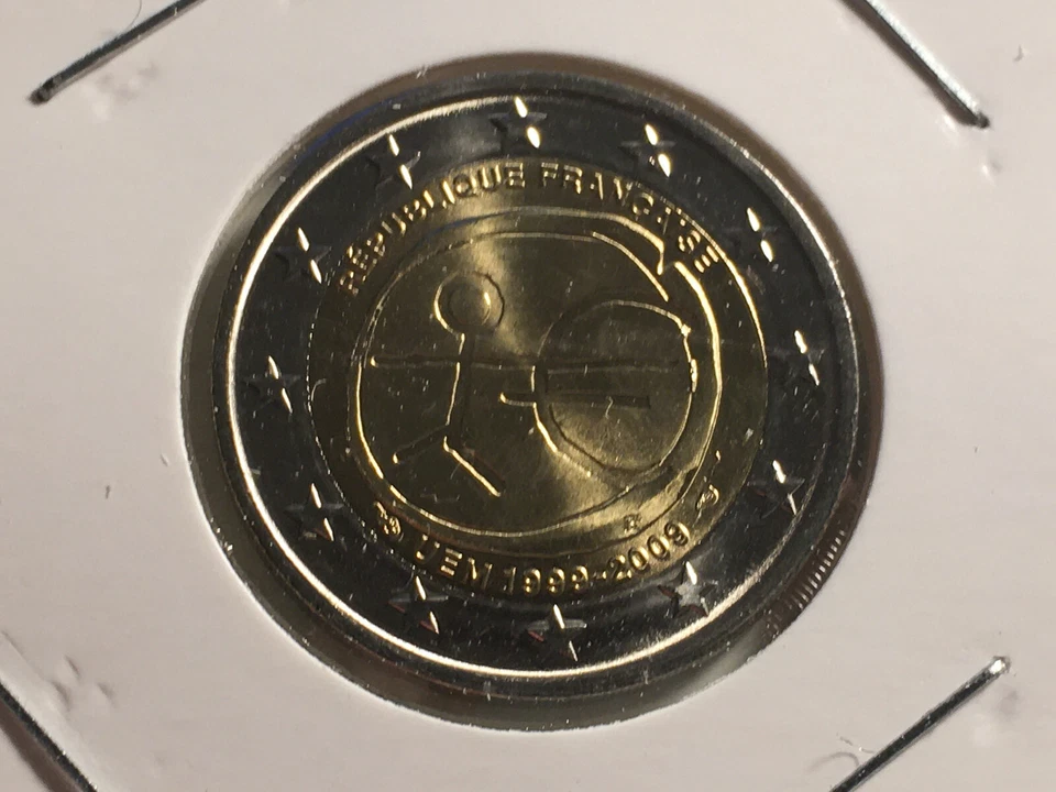 2 EURO FRANCE 2009 EMU 10 ANS DE L'EURO COMMEMORATIVE NEUVE - Photo 1/1