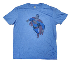 Superman, Classic comic , blue T-Shirt, Adult Sizes: S,M,L, XL 