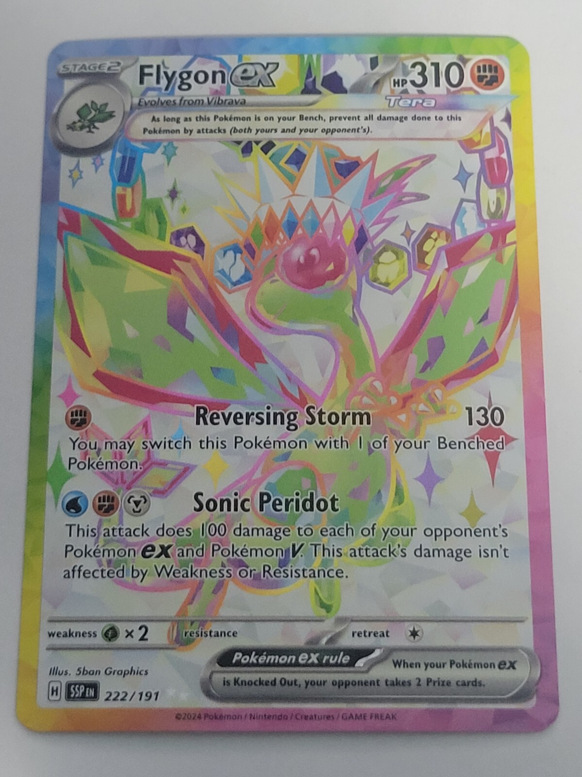 Pokemon Flygon Ex 222/191 Holo Surging Sparks Illustration Rare Card