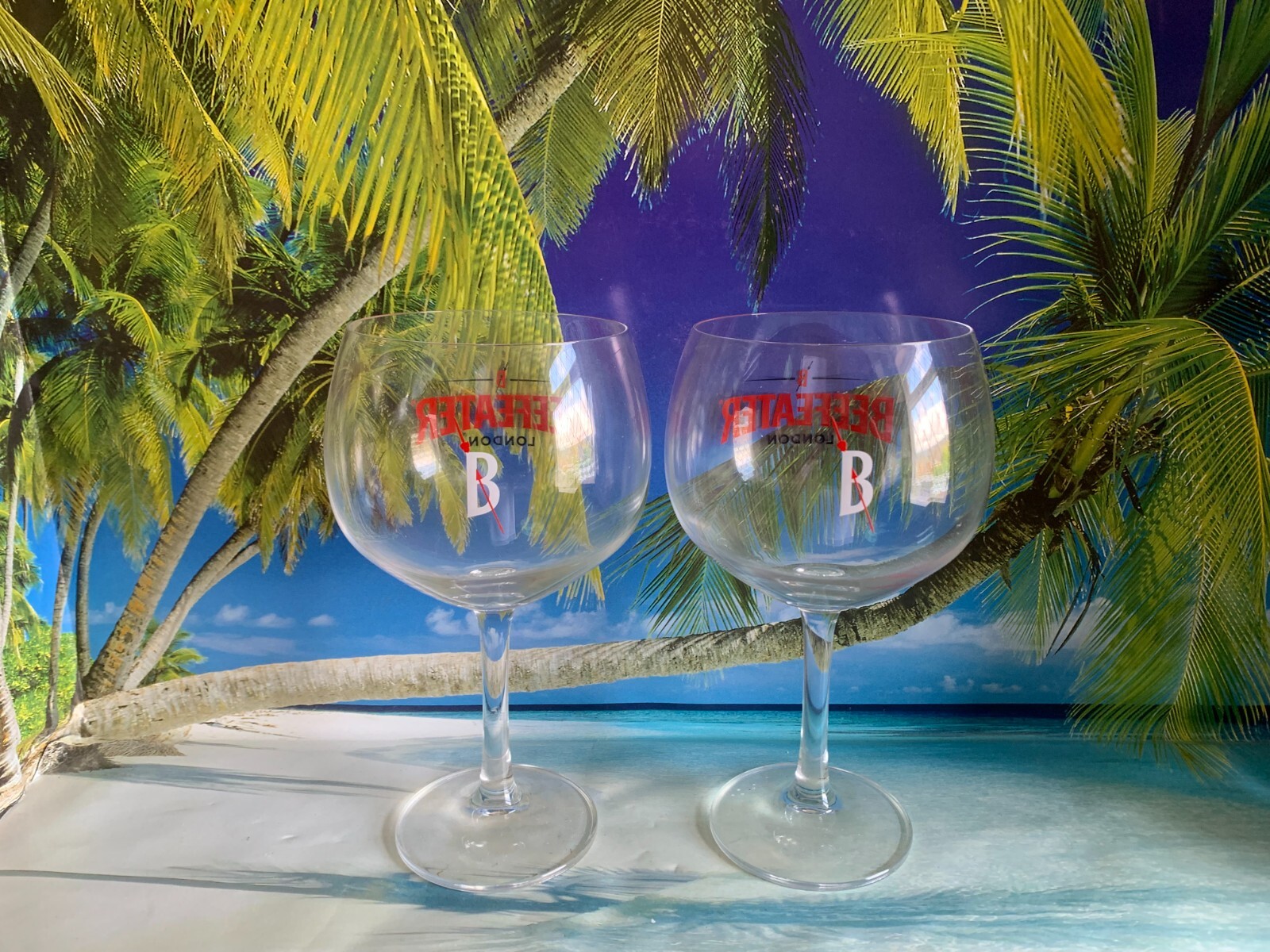 2 x BEEFEATER LONDON GIN BALLOON STEMMED GIN GLASS eBay