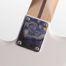 Custom COLOR Image / Picture / Starry Night Neck Plate Neckplate - Fender