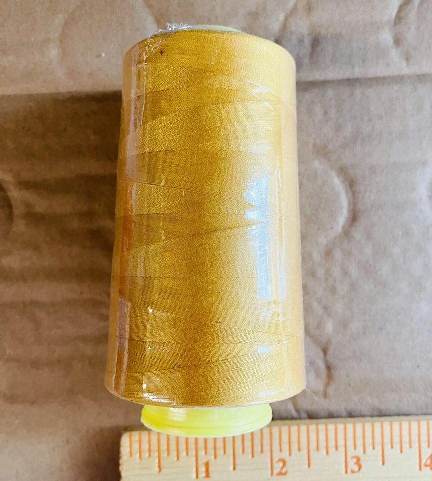 6 Big Spools Gold Marigold Sewing Serger Overlocker Quilt Thread T27 S2 Quality - Image 3 of 4