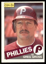 1985 O-Pee-Chee #117 Greg Gross Philadelphia Phillies