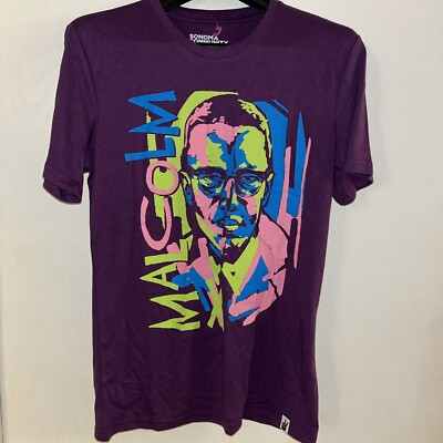 Adult Sonoma Community Black History Month Malcolm X Tee Art Shirt XS - See Desc