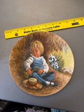 Vintage Collector Plate - "Little Boy Blue" from Mother Goose series.
