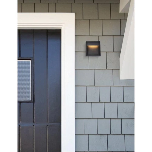 Living District Raine 1-Light Aluminum LED Wall Sconce in Black - Picture 2 of 6