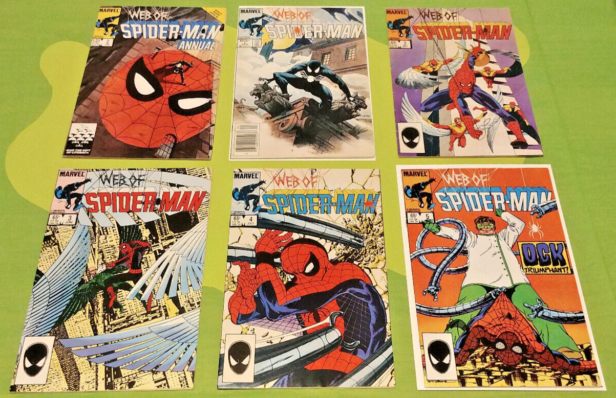 Web of Spider-Man Comic Book Lot (6) Ann # 2, and issues # 1-5