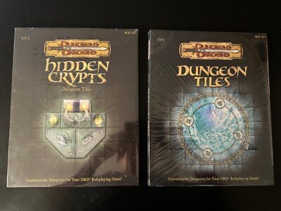 Hidden Crypts: Dungeon Tiles Set 3 + Dungeon Tiles -Sealed/Unused SW NIS BX 921