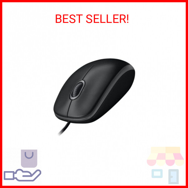 Logitech M100 Wired USB Mouse for Computers and Laptops, Right-Handed Design