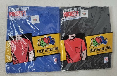 VTG LOT 2 FRUIT OF THE LOOM 3XL TALL T 