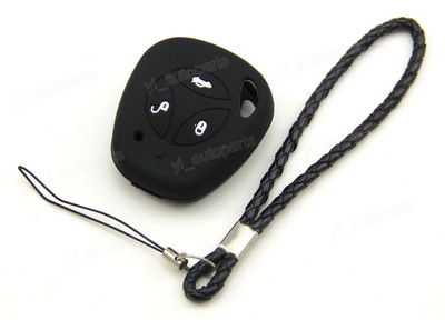 Black Silicone Case Cover For Lada Kalina Priora Remote Key 3 Buttons LDAZBBK
