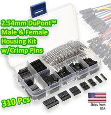 310pcs 2.54mm DuPont  Male  Female Jumper Wire Connector Housing Kit w/pins