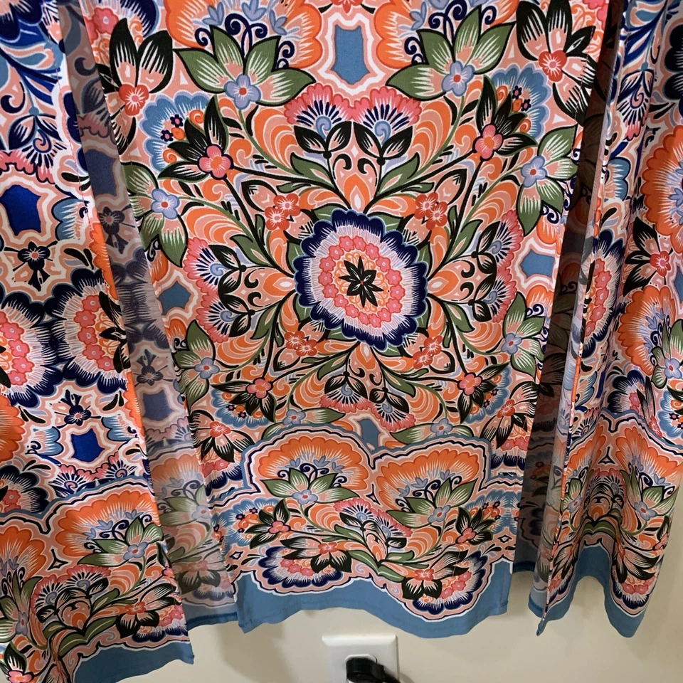 London Times Maxi Dress Womens 8 Floral Sleeveless Bright Boho Beach Cruise - Image 4 of 4