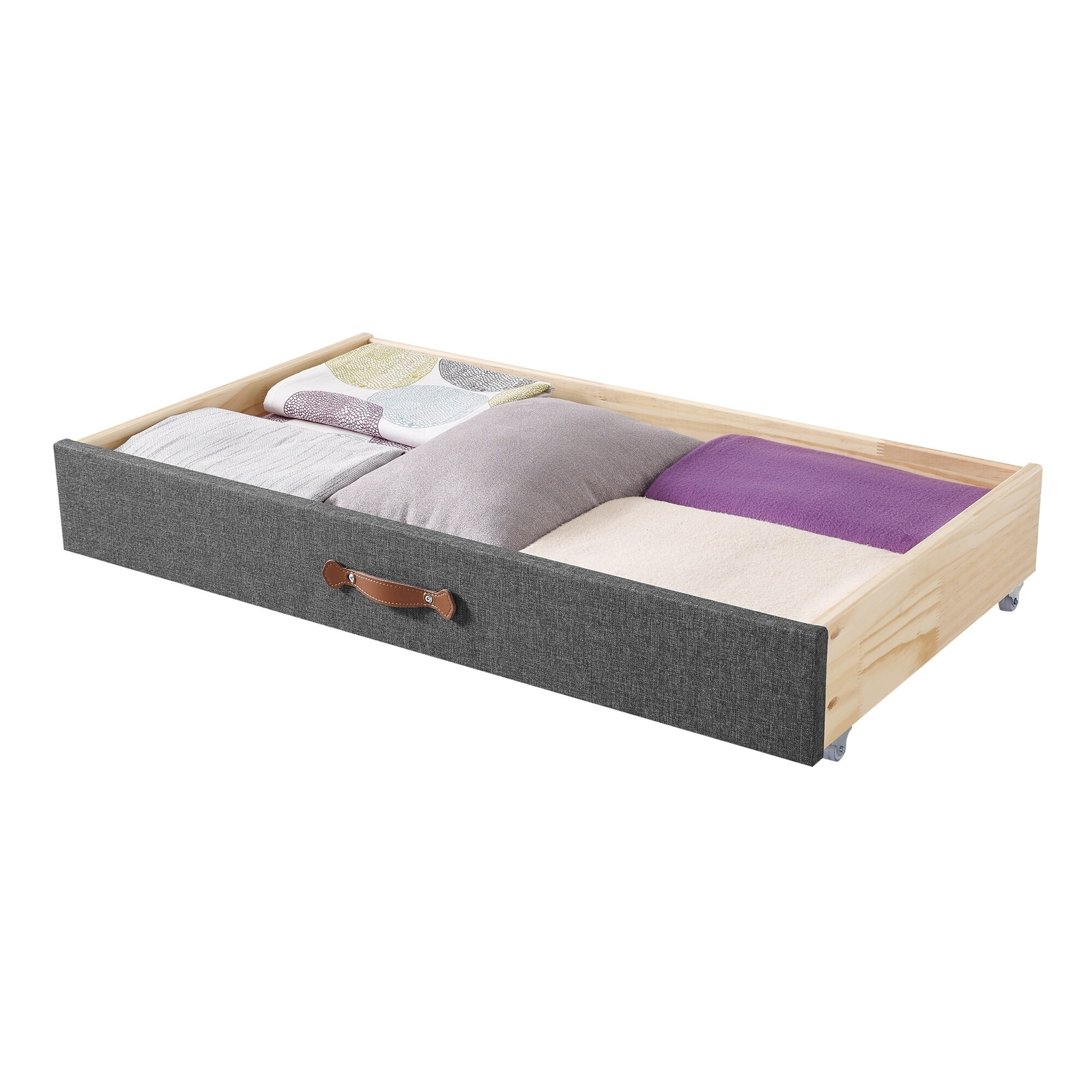 MUSEHOMEINC Upholstered Solid Wood Under Bed Storage eBay