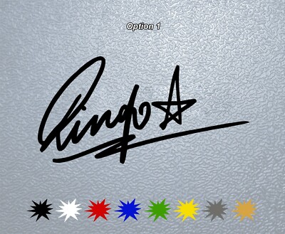 STICKER PEGATINA DECAL VINYL Ringo Starr Signature | eBay