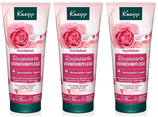✅ Kneipp Duschbalsam Rosenzarte VerwöHnpflege Duschgel RosenblüTe 3X 200Ml ✅-image