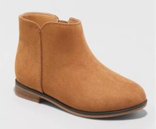 Toddler Girls' Penelope Slip-On Zipper Booties Cognac - Cat  Jack - CHOOSE SIZE