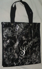 Sephora Kat Von D Reusable Black Shopping Bag Tattoos 15x14x5 Inches Skull Wings